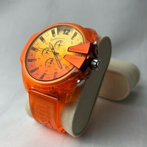 Diesel Mega Chief Chronograph Orange Polyurethane Watch